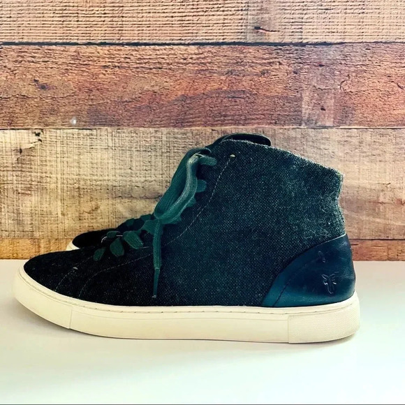 Frye Women’s Ivy Olive Wool Lace Up High Top - Picture 3 of 10